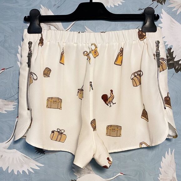 RARE Louis Vuitton White Silky Shorts Year of Rooster NWT FR38 / USA Sz Small - Picture 5 of 16